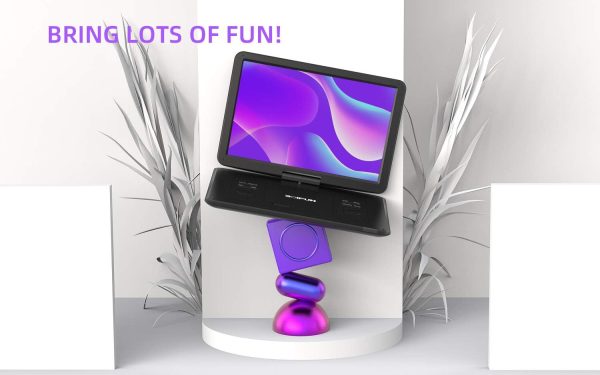 17.5" Portable DVD Player with 15.6" Large HD Screen, 6 Hours Rechargeable Battery, Support USB/SD Card/Sync TV and Multiple Disc Formats, High Volume Speaker,Black - Image 9