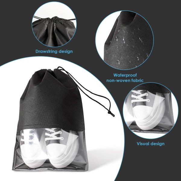 5 pack portable travel shoe bag, space-saving dust-proof storage bag（13 x 17.32 inch） - Image 4