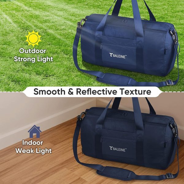 Gym Bag for Women and Men, Small Duffel Bag for Sports, Gyms and Weekend Getaway, Waterproof Dufflebag with Shoe and Wet Clothes Compartments, Lightweight Carryon Gymbag (Blue) - Image 8