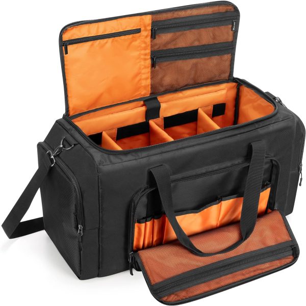 Sneaker Bag for 4 Pairs of US Size 14 Men's Shoes, Shoe Duffel Bag with 3 Adjustable Dividers, Sneak Travel Bag with Shoulder Straps for Comfort Carrying…