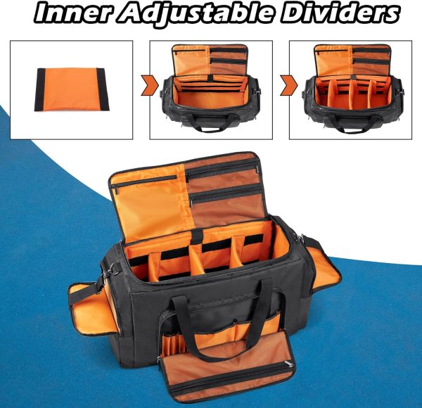 Sneaker Bag for 4 Pairs of US Size 14 Men's Shoes, Shoe Duffel Bag with 3 Adjustable Dividers, Sneak Travel Bag with Shoulder Straps for Comfort Carrying… - Image 2