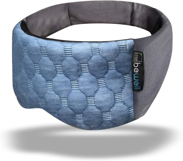 Lewis N. Clark Comfort Eye Mask + Sleep Aid to Block Light for Travel, Airplane, Hotel, Airport, Insomnia + Headache Relief with Adjustable Straps, Blue , 1 Count