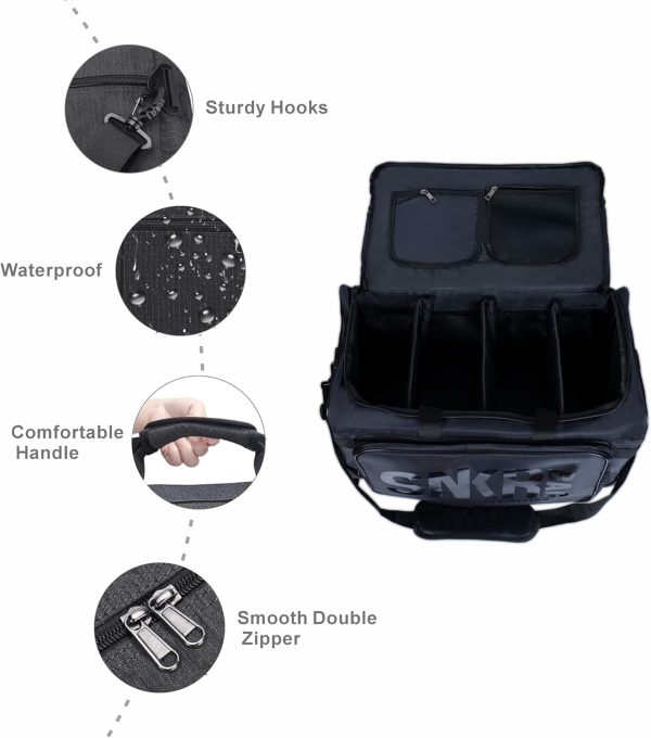 Shoe Bags for Travel Sneaker Travel Bag Shoes Duffel Bags Waterproof Gym Sports Luggage Sneakerhead Bag for Men with 3 Adjustable Dividers fit 4 Pairs Heavy Duty Travel Accessories(black) - Image 3