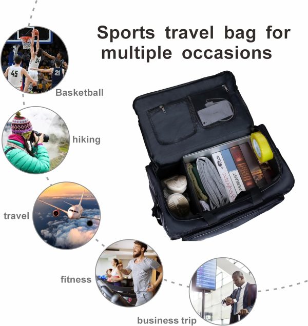 Shoe Bags for Travel Sneaker Travel Bag Shoes Duffel Bags Waterproof Gym Sports Luggage Sneakerhead Bag for Men with 3 Adjustable Dividers fit 4 Pairs Heavy Duty Travel Accessories(black) - Image 4