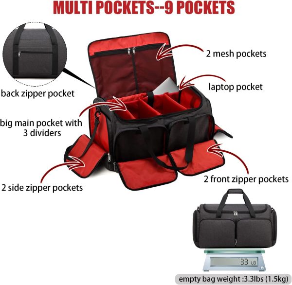 Sneaker Bag Travel Shoes Duffel Bag Men Women Gym Sport Luggage Duffle Carrying Case Bag Divider Adjustable Compartment Portable Soccer Athletic Shoes Carrier Heavy Duty Traveling Accessories - Image 3