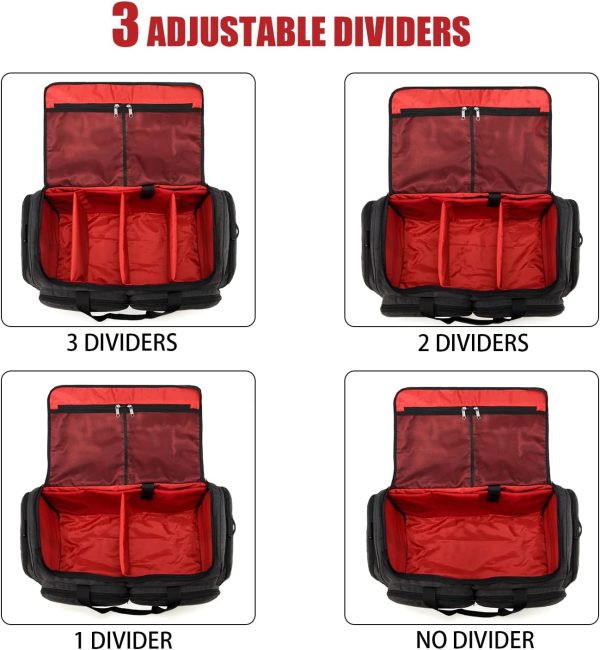 Sneaker Bag Travel Shoes Duffel Bag Men Women Gym Sport Luggage Duffle Carrying Case Bag Divider Adjustable Compartment Portable Soccer Athletic Shoes Carrier Heavy Duty Traveling Accessories - Image 4